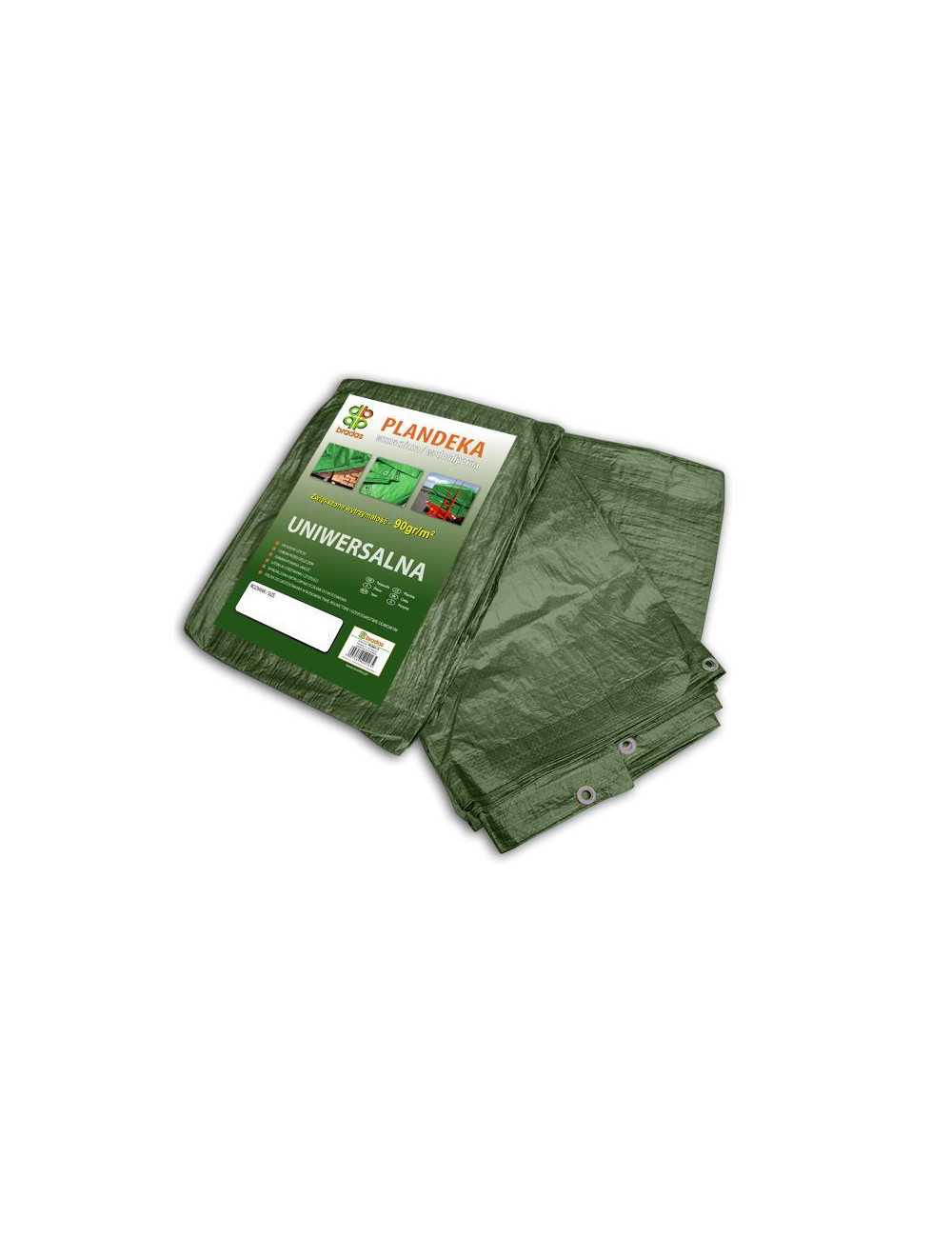 PLANDEKA WZMOCNIONA ZIELONA 90g 10 x 12m BRADAS