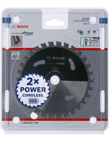 BOSCH PIŁA STANDARD STAL 136x15,875x30z ACCU
