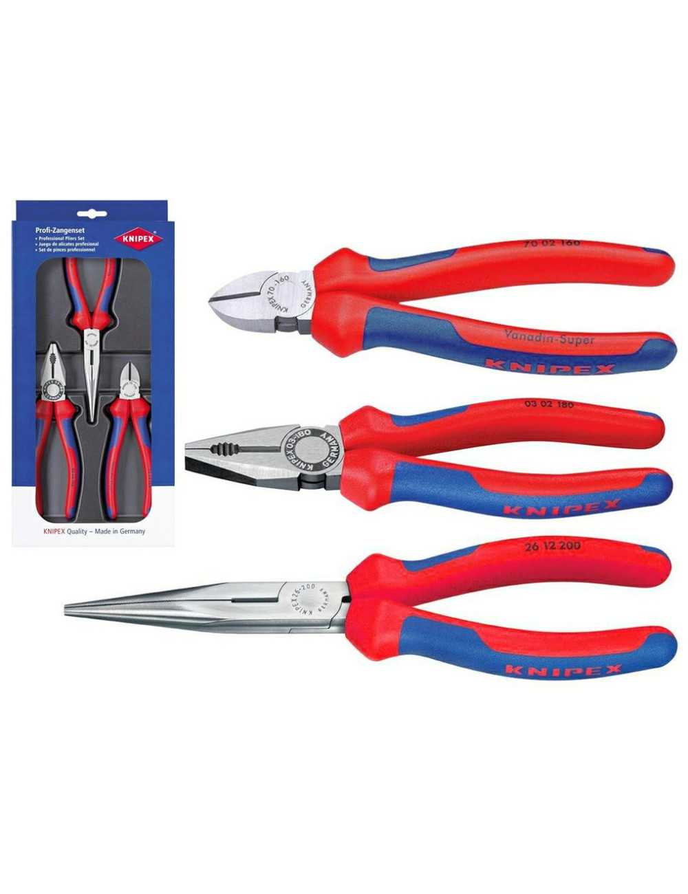 KNIPEX ZESTAW SZCZYPIEC DO PRAC SERWISOWYCH 3szt.