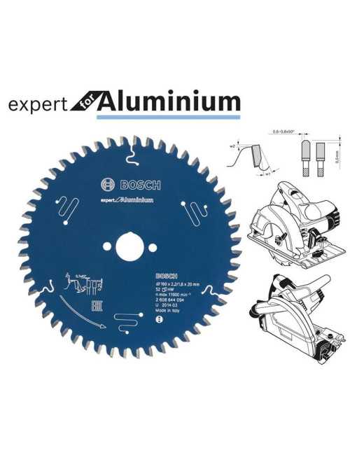 BOSCH PIŁA TARCZOWA DO ALUMINIUM EXPERT 160x20mm 52-ZĘBY