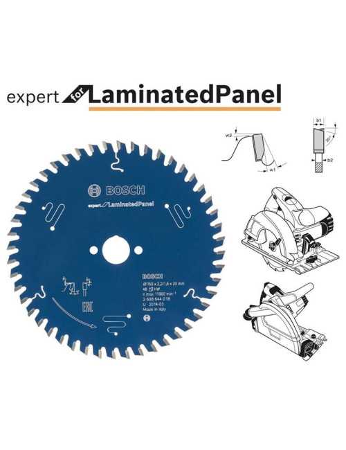 BOSCH PIŁA TARCZOWA LAMINATED PANEL EXPERT 160x20mm 48-ZĘBÓW