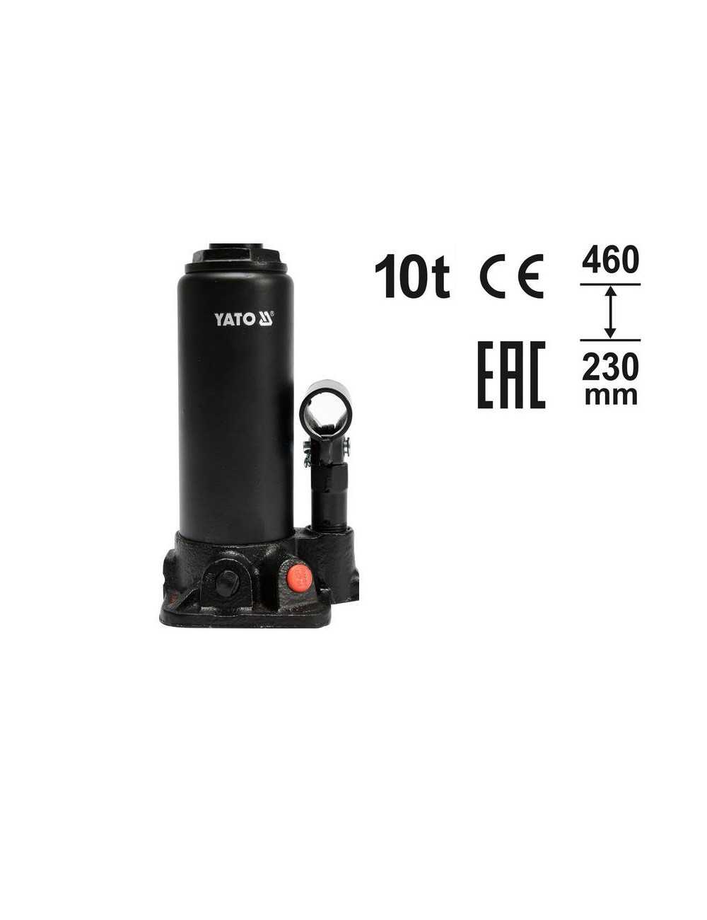 YATO DŹWIGNIK TŁOKOWY HYDRAULICZNY SŁUPKOWY 10T 230-460mm