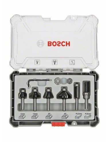 BOSCH ZESTAW FREZÓW 6szt. UCHWYT 6mm TRIM &amp; EDGING
