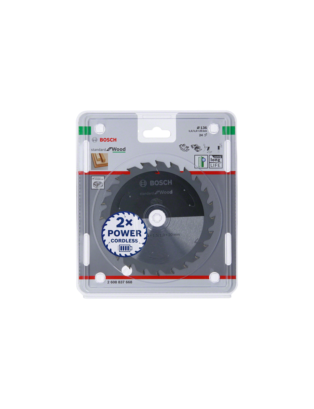 BOSCH PIŁA STANDARD WOOD ACCU 136x20x24z