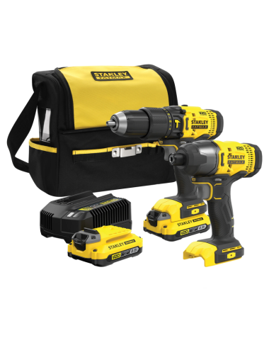 STANLEY ZESTAW V20 SFMCK465D2S (SFMCD711+SFMCF800) 2x2,0Ah