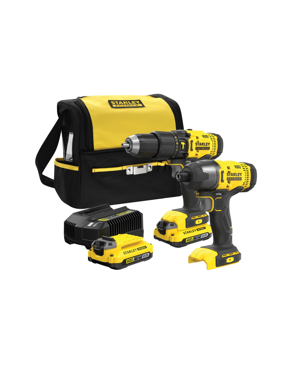 STANLEY ZESTAW V20 SFMCK465D2S (SFMCD711+SFMCF800) 2x2,0Ah