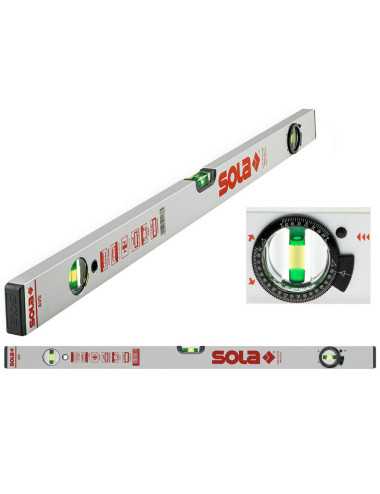 SOLA POZIOMNICA ALUMINIOWA Z REGULOWANYM KĄTOMIERZEM 40cm AVD 40