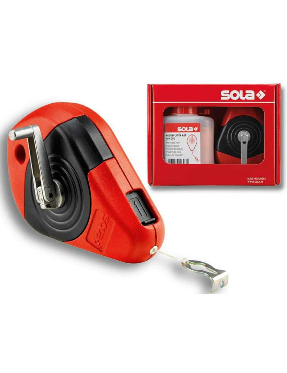 SOLA SZNUREK TRASERSKI 30m CLP R + KREDA CZERWONA