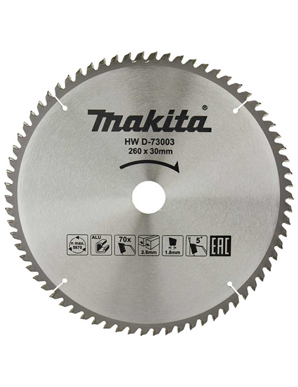 MAKITA PIŁA TARCZOWA DO ALUMINIUM 260x30x70z ECONOMY