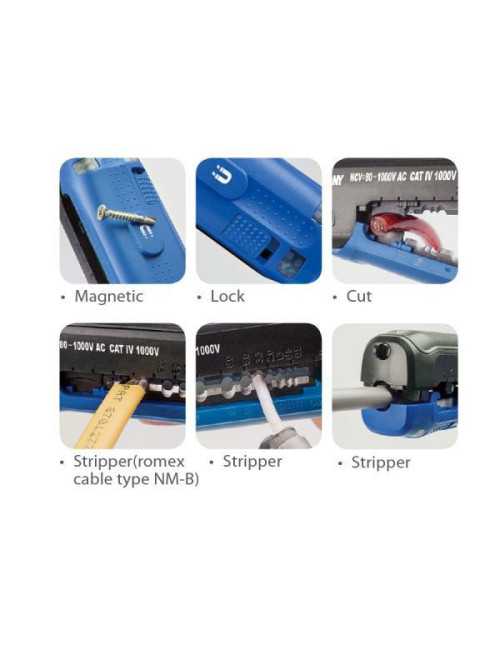 KING TONY WIELOFUNKCYJNY ŚCIĄGACZ IZOLACJI, TESTER NAPIĘCIA