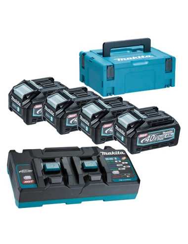 MAKITA ZESTAW ZASILAJĄCY 40V XGT (BL4040Fx4+DC40RB)