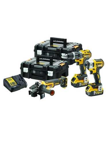 DEWALT ZESTAW COMBO 18V DCK384P2T (DCD796+DCF887+DCG405) 2x5,0Ah
