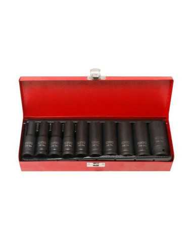 ROCKFORCE NASADKI UDAROWE DŁUGIE 10szt.1 2" 10-24mm  WALIZKA