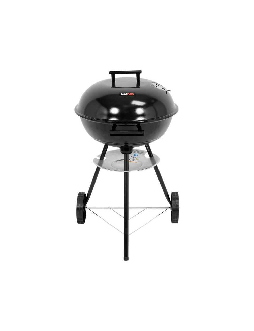 LUND GRILL WĘGLOWY OKRĄGŁY Z POKRYWĄ 41cm