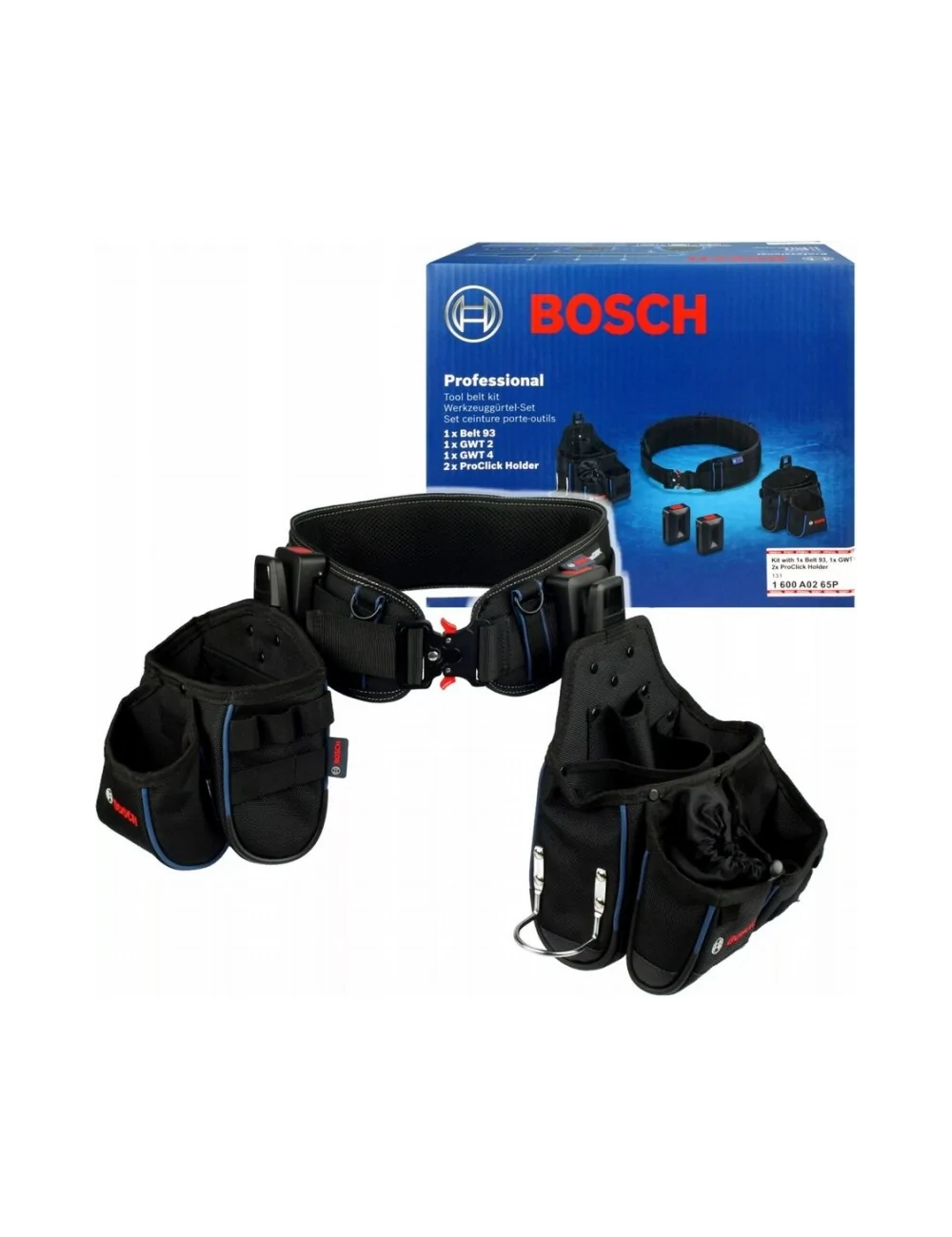 BOSCH PAS NARZĘDZIOWY  93 cm + KABURY GWT 4, GWT 2, 2x UCHWYT PRO CLICK