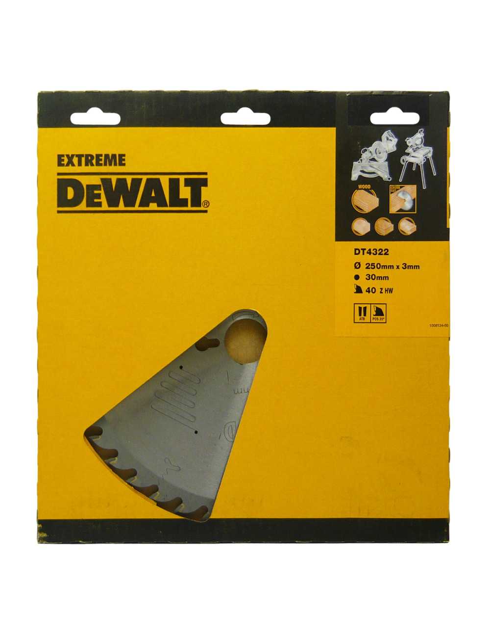 DEWALT PIŁA TARCZA PILARSKA 250x30mmx40z ATB