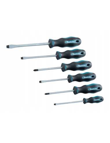 MAKITA ZESTAW WKRĘTAKÓW  6szt.  (SL4,0 x 100 SL5,5 x 100 SL6,5 x 125 SL8 x 150 PZ1 x 80 PZ2 x 100)
