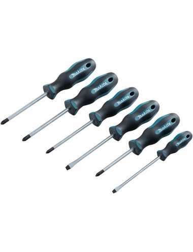 MAKITA ZESTAW WKRĘTAKÓW  6szt.  (SL4,0 x 100 SL5,5 x 100 PH1 x 100 PH2 x 100 PZ1 x 80 PZ2 x 100)