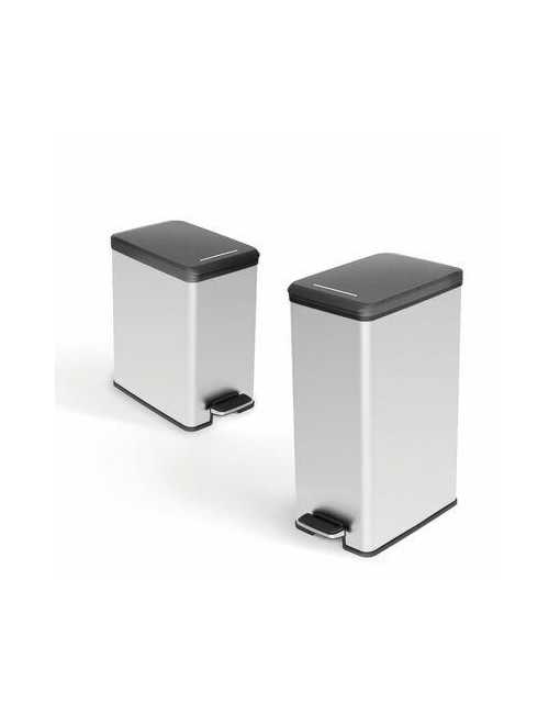 CURVER KOSZ NA ŚMIECI SLIM BIN 40L  IML METALIZOWANY