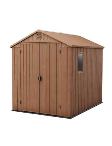 KETER DOMEK NARZĘDZIOWY OGRODOWY DARWIN 6x8 BRĄZOWY 190 x 244 x 221cm