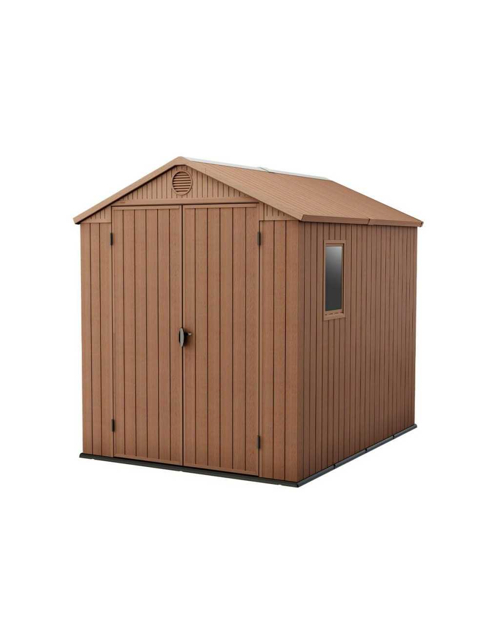 KETER DOMEK NARZĘDZIOWY OGRODOWY DARWIN 6x8 BRĄZOWY 190 x 244 x 221cm