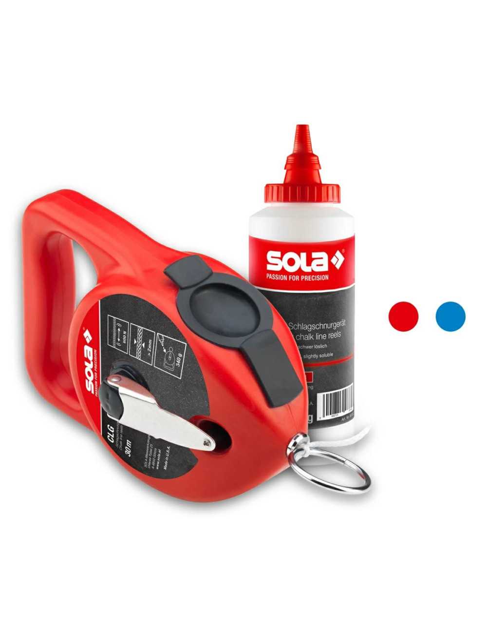 SOLA SZNUREK TRASERSKI 30m CLG 30 SET R + KREDA CZERWONA