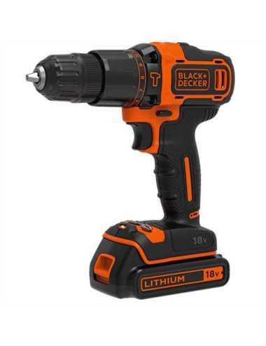 BLACK + DECKER WKRĘTARKA UDAROWA 18V BDCHD181B3A 3x1,5Ah +120 ACC
