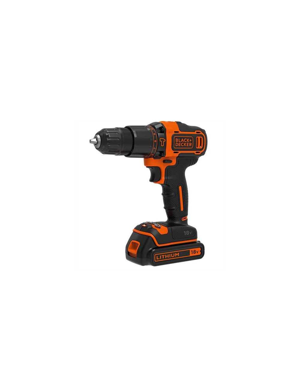 BLACK + DECKER WKRĘTARKA UDAROWA 18V BDCHD181B3A 3x1,5Ah +120 ACC