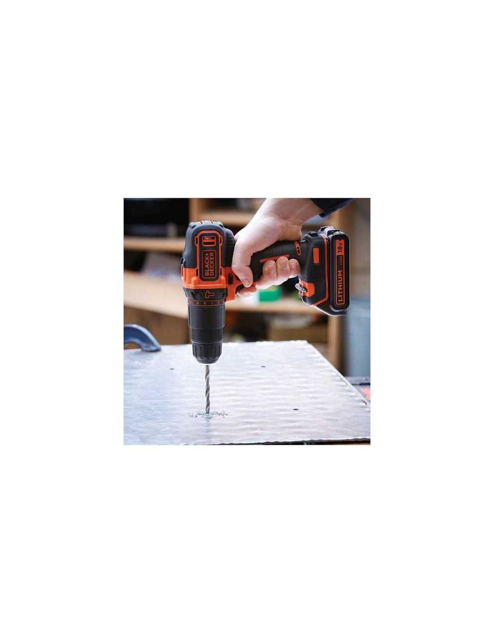 BLACK + DECKER WKRĘTARKA UDAROWA 18V BDCHD181B3A 3x1,5Ah +120 ACC