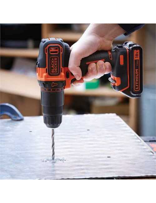 BLACK + DECKER WKRĘTARKA UDAROWA 18V BDCHD181B3A 3x1,5Ah +120 ACC