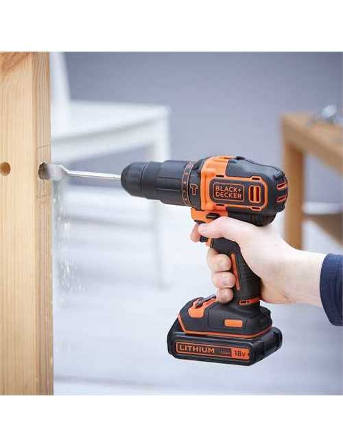 BLACK + DECKER WKRĘTARKA UDAROWA 18V BDCHD181B3A 3x1,5Ah +120 ACC