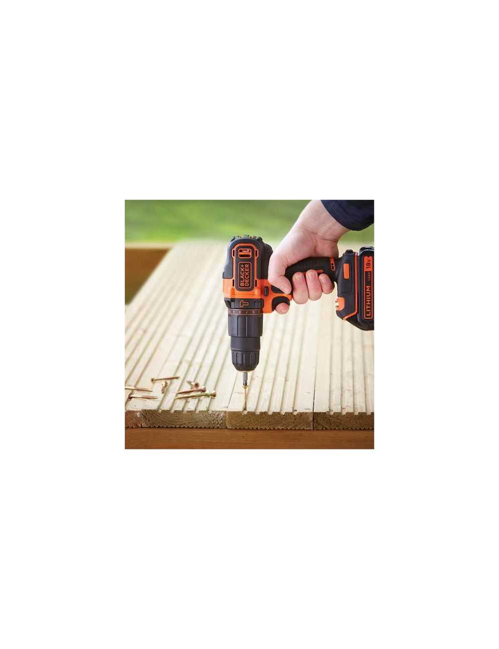 BLACK + DECKER WKRĘTARKA UDAROWA 18V BDCHD181B3A 3x1,5Ah +120 ACC