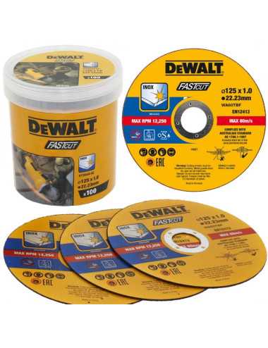 DEWALT TARCZA METAL 125x1,0mm INOX  100szt.