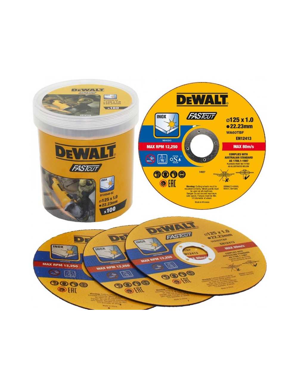 DEWALT TARCZA METAL 125x1,0mm INOX  100szt.