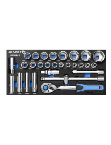 HOEGERT ZESTAW KLUCZY 28el.  WKŁAD EVA