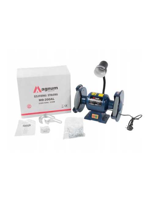 MAGNUM SZLIFIERKA STOŁOWA Z LAMPKĄ 550W 230V 200x20x16
