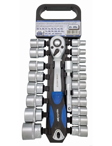 ADLER ZESTAW KLUCZY NASADOWYCH 1 2" 21 ELEMENTÓW