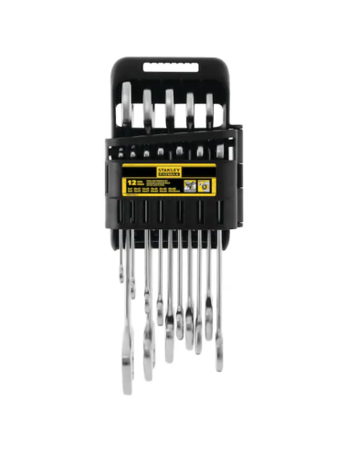 STANLEY ZESTAW KRÓTKICH KLUCZY PŁASKICH 12 SZT.