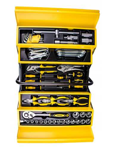 ZESTAW NARZĘDZI  60el. W SKRZYNCE  WMC