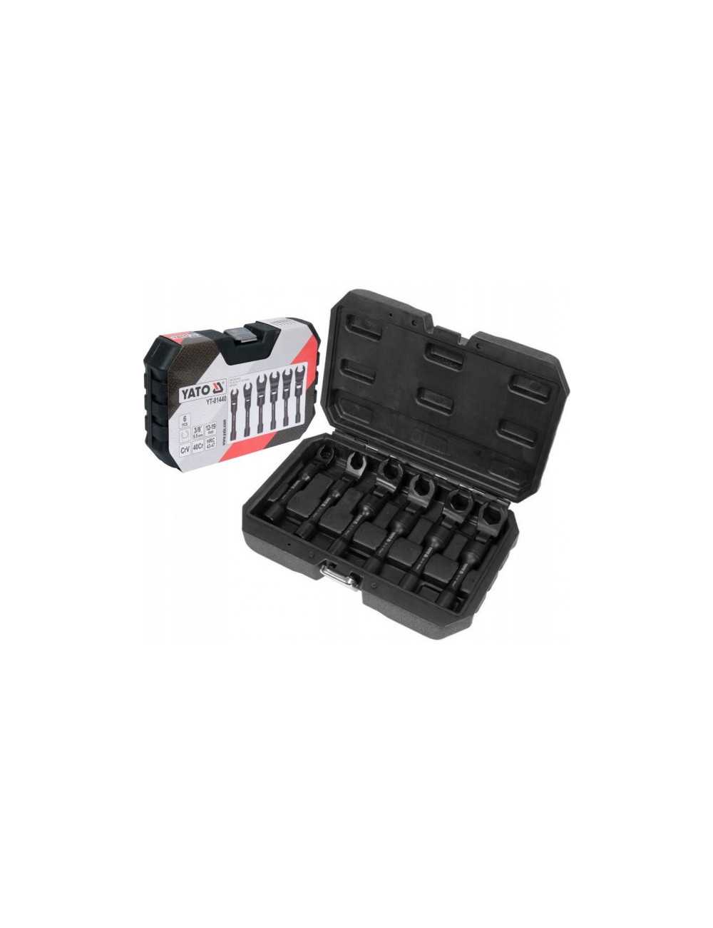 YATO KLUCZE PRZEGUBOWE OCZKOWE OTWARTE 3 8"  KOMPLET  6el.