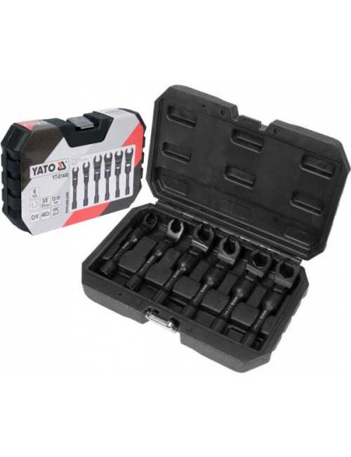 YATO KLUCZE PRZEGUBOWE OCZKOWE OTWARTE 3 8"  KOMPLET  6el.