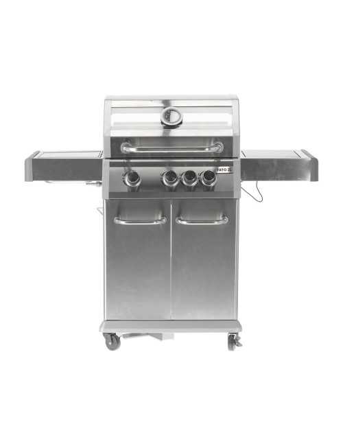 YATO GRILL GAZOWY 3+1 STAL NIERDZEWNA 11,5KW SZYBA