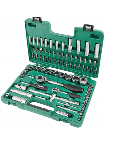 SATA ZESTAW KLUCZY 88el  1 2" 1 4"