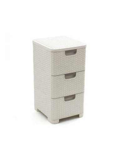 CURVER REGAŁ Z 3 SZUFLADAMI 3x14L KREMOWY