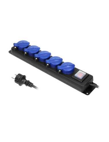 ORNO PRZEDŁUŻACZ IP44 ON OFF 5X2P+Z, H05RR-F 3x1,5  5M