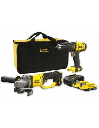 STANLEY Zestaw wkrętarka udarowa + szlifierka V20 SFMCK471D2 2x2Ah, miękka torba