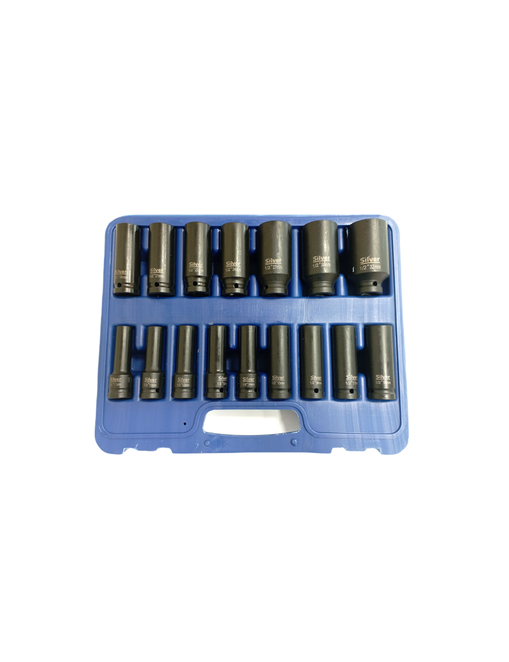 ZESTAW NASADEK UDAROWYCH 1 2" 16cz.  SILVER