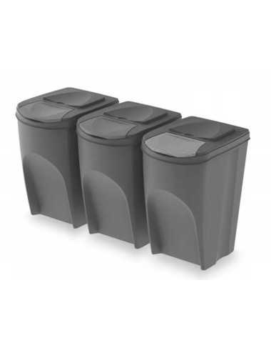 KEDEN KOSZ NA ŚMIECI SORTIBOX - SZARY KAMIENNY