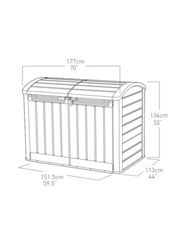 KETER SKRZYNIA SCHOWEK OGRODOWY STORE IT OUT ULTRA BRĄZ BEŻ