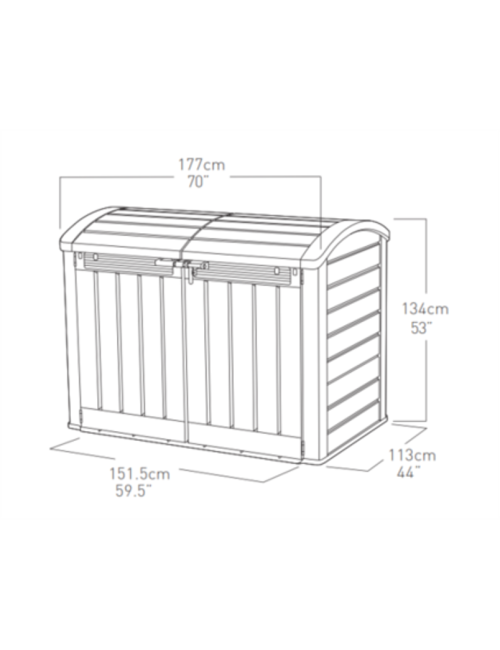 KETER SKRZYNIA SCHOWEK OGRODOWY STORE IT OUT ULTRA BRĄZ BEŻ
